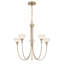 Florena 5-Light Chandelier in Noble Brass by Breegan Jane