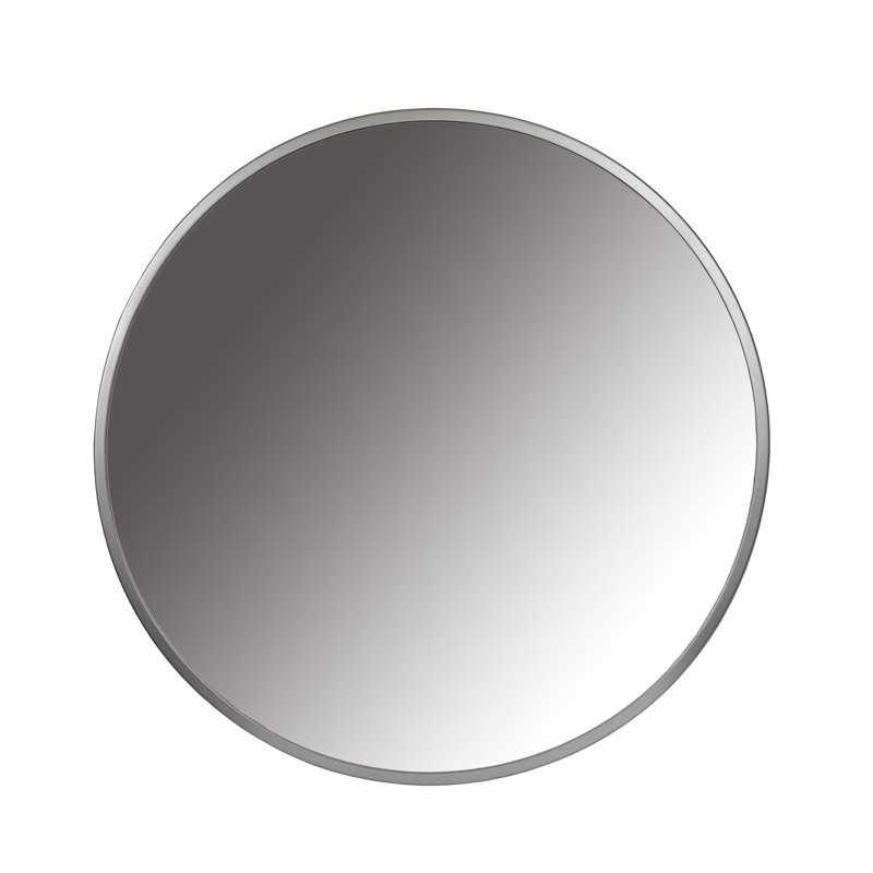 Lucas Circle Wall Mirror, Silver