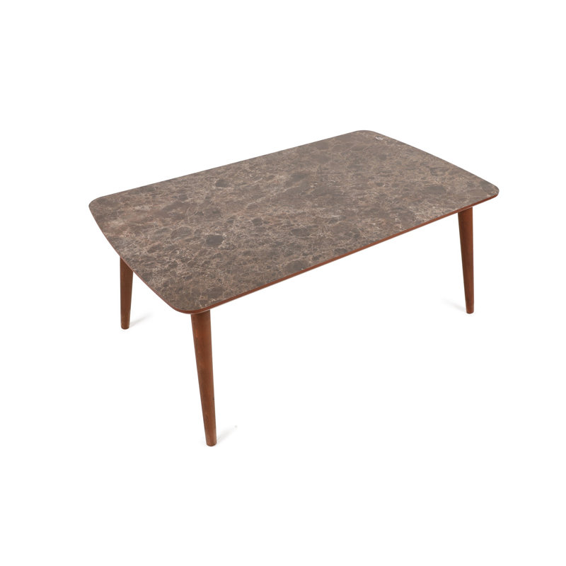 Modern Coffee Table, Walnut Color, 39.4 x 16.3 x 24.4 Inches | 100% Melamine Coated Particle Board, Thickness: 0.7 Inches | Rustic Elegance for Living Room, Stylish & Durable Design, Perfect for Any Décor