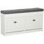 Banc de rangement moderne pour chaussures avec coussin et 2 tiroirs - Rangement réglable pour 8 paires-878755179