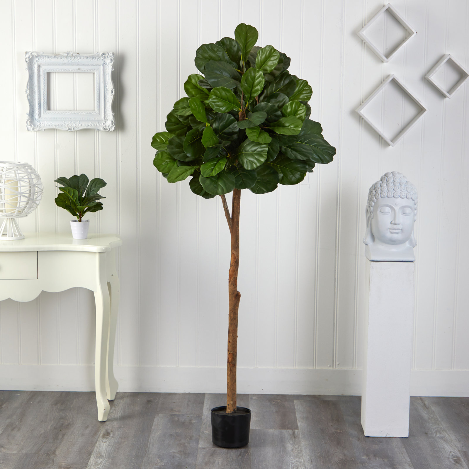 Faux Fiddle Leaf Fig Tree, 72" H x 33" W x 33" D