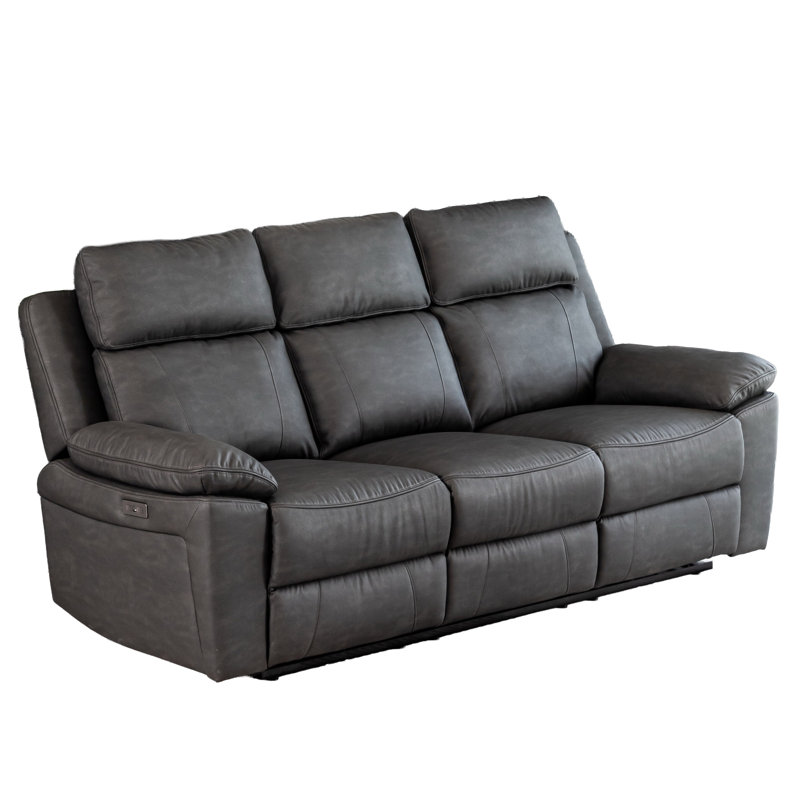 Chaqueta 2 Piece Reclining Sofa Set, Dark Grey
