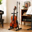 Support réglable pour violon et alto, support pour instruments pliable en acier avec étrier rembourré et support à arc