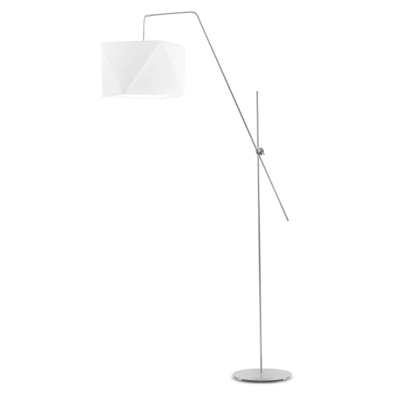 Ayash 176cm Task Floor Lamp, White, Silver