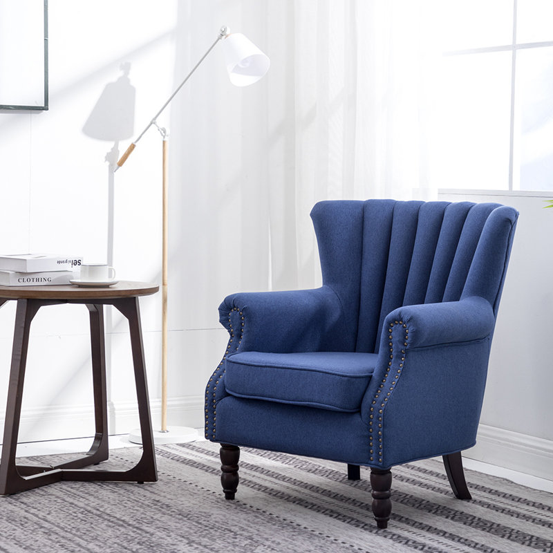 Edmay Upholstered Armchair, Blue