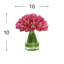 White Tulips Arranged in Glass Vase-1235766601