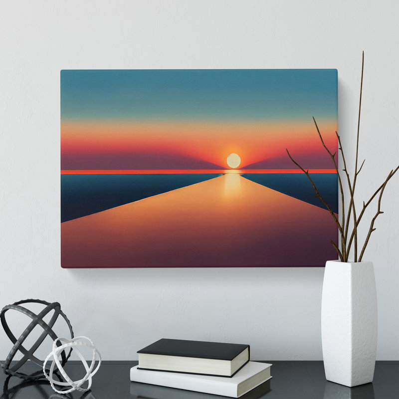 Modern Sunset Vol.2 Abstract - Wrapped Canvas, 35cm H x 50cm W x 3cm D