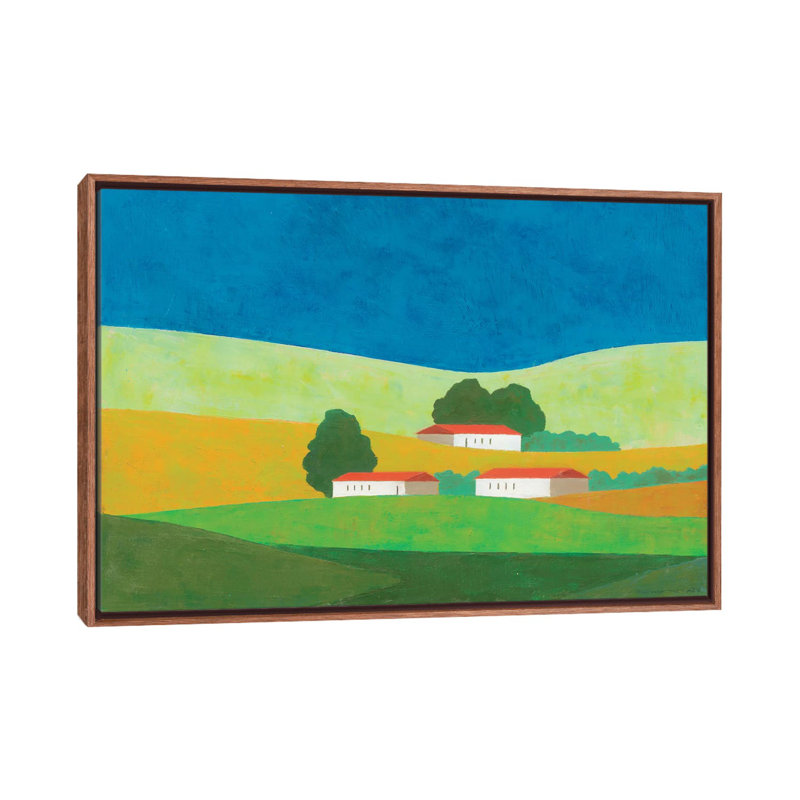 Kabri by Itzu Rimmer - Painting on Canvas, 66.04 cm H x 45.72 cm W, Classic Brown Wood Framed