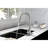 Pull Down Kitchen Faucet - Brushed Nickel, Stainless Steel Made, 360 Rotating Nozzle For Effortless Water Usage, Single Handle To Control Temperature And Flow, Rust Finish In Nickel Steel, Versatile-977169320