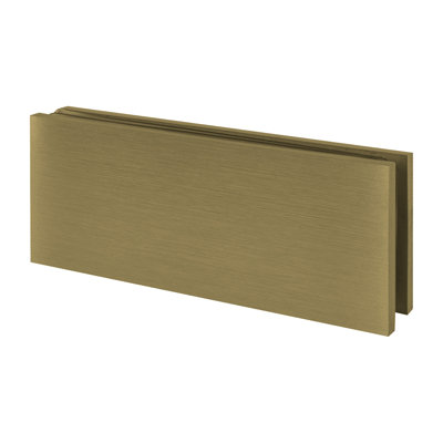 Pince carrée en verre brossé 180 degrés pour vitrage de 3/8 po à 1/2 po (10 à 12 mm) de finition bronze brossé