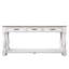 Console en bois de 160 cm de long avec 3 tiroirs et 1 tablette du bas pour l'entrée ou le couloir. Montage facile. Table d'appoint extra-épaisse (blanc antique).-901178289
