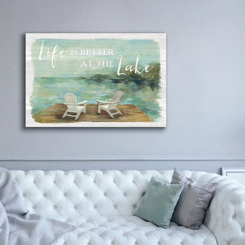  «Lakeside Retreat I» par Silvia Vassileva, art mural sur toile, 60 po x 40 po