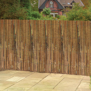 60'' H x 156'' W Natural Bamboo Fencing