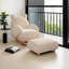 Chaise berçante moderne en bois massif rembourré