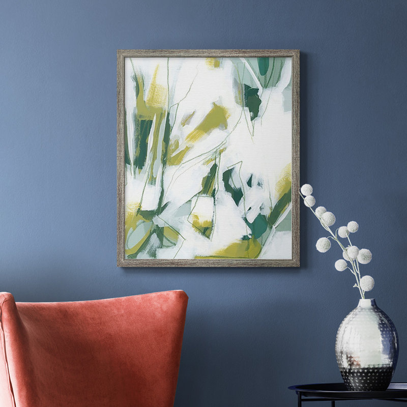 Toile encadrée de qualité supérieure Emerald Ice IV - prête à être accrochée, Gris, H 24 po x l 20 po