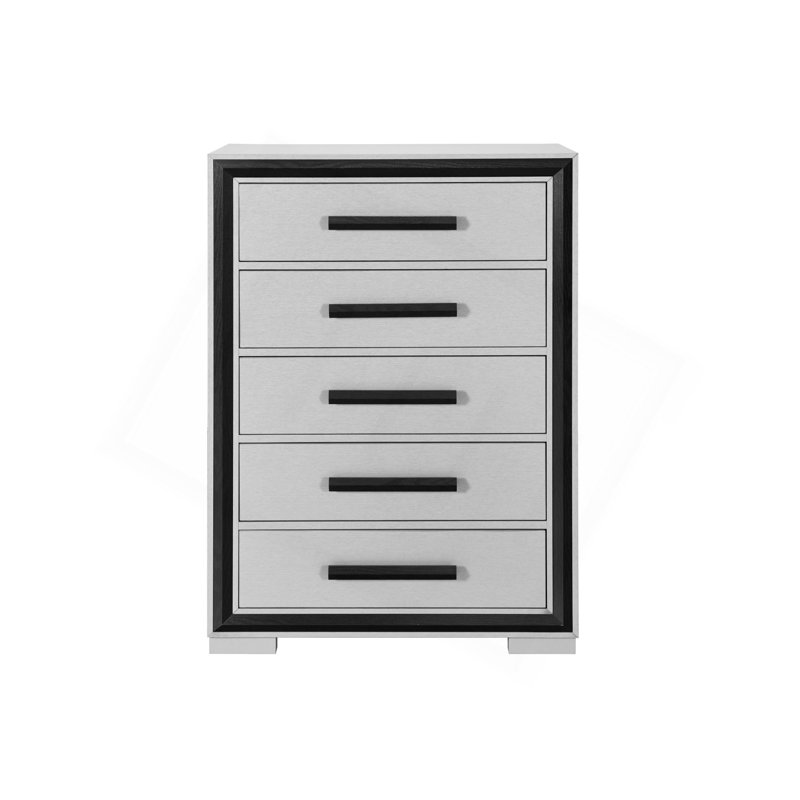 5-Drawer Vertical Chest With Monochrome Bar Handles