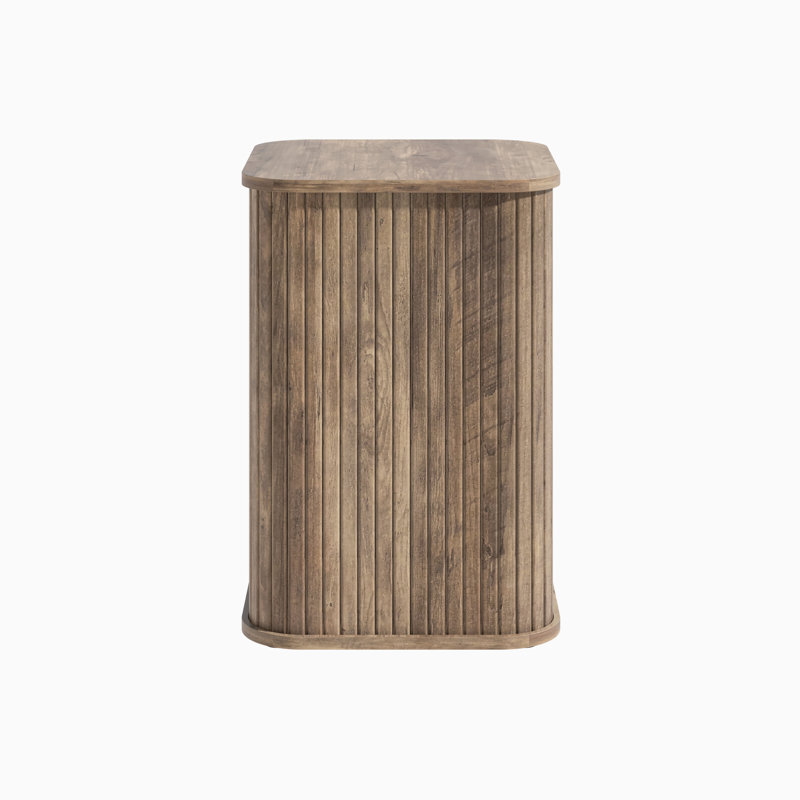 Square End Table, Brown