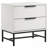 Yountville White 2-Drawer Nightstand Bedside Table