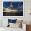 «Beach Sunrise With Dramatic Sky X» - Décoration murale en toile nautique et côtière