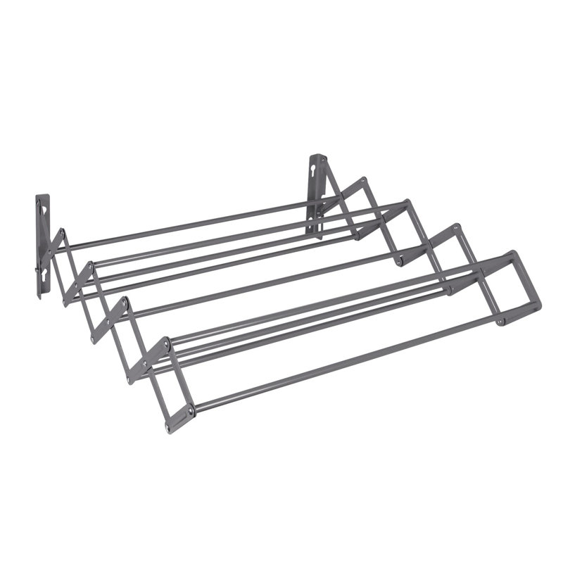 60cm Wall Mounted Clothes Rack, Grey