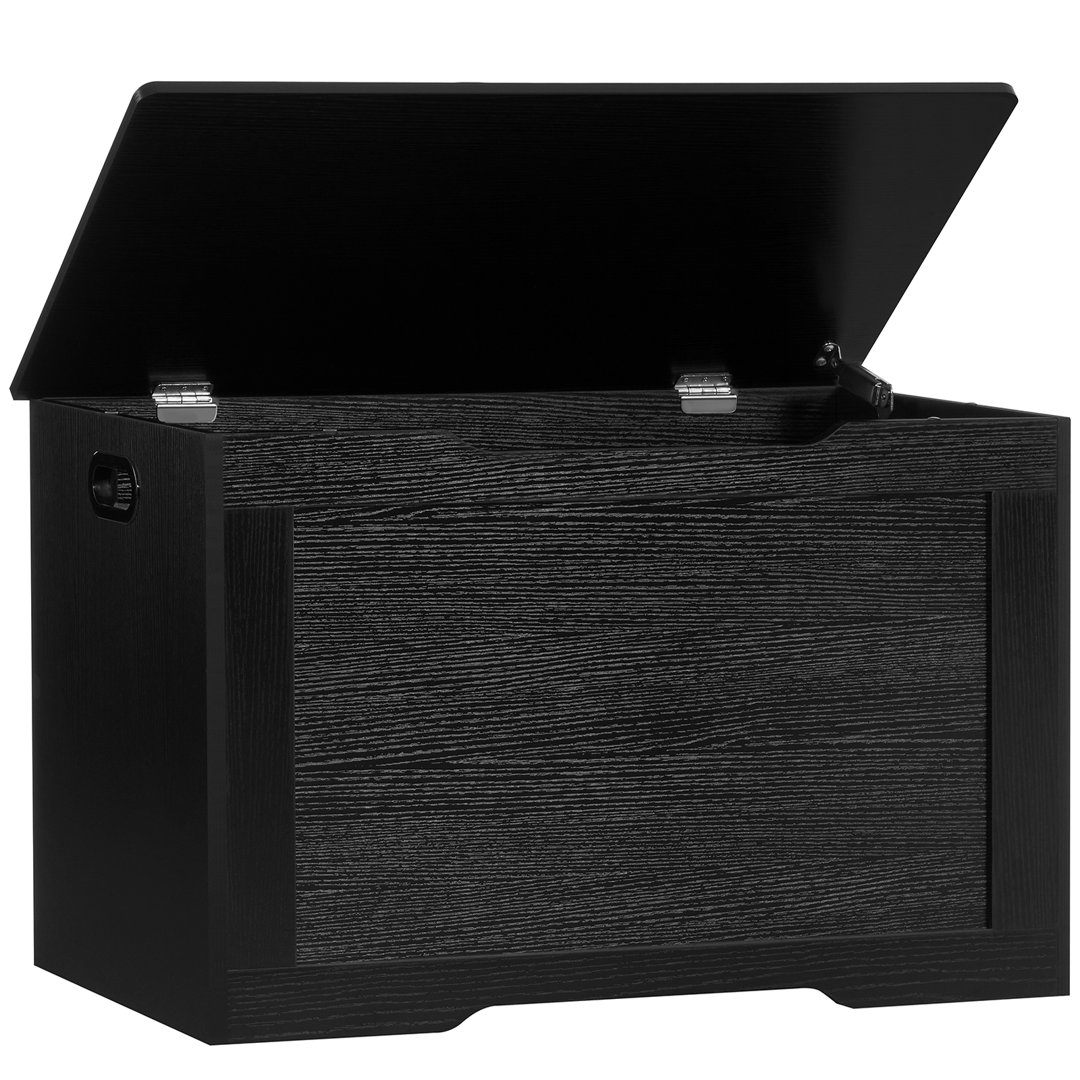 Storage Chest with 2 Safety Hinges, Lift Top Storage Bench, Storage Trunk, for Bedroom Ebern Designs 