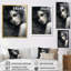Charcoal Chronicles Woman Portrait, reproduction d'art sur toile-884444909-884444897