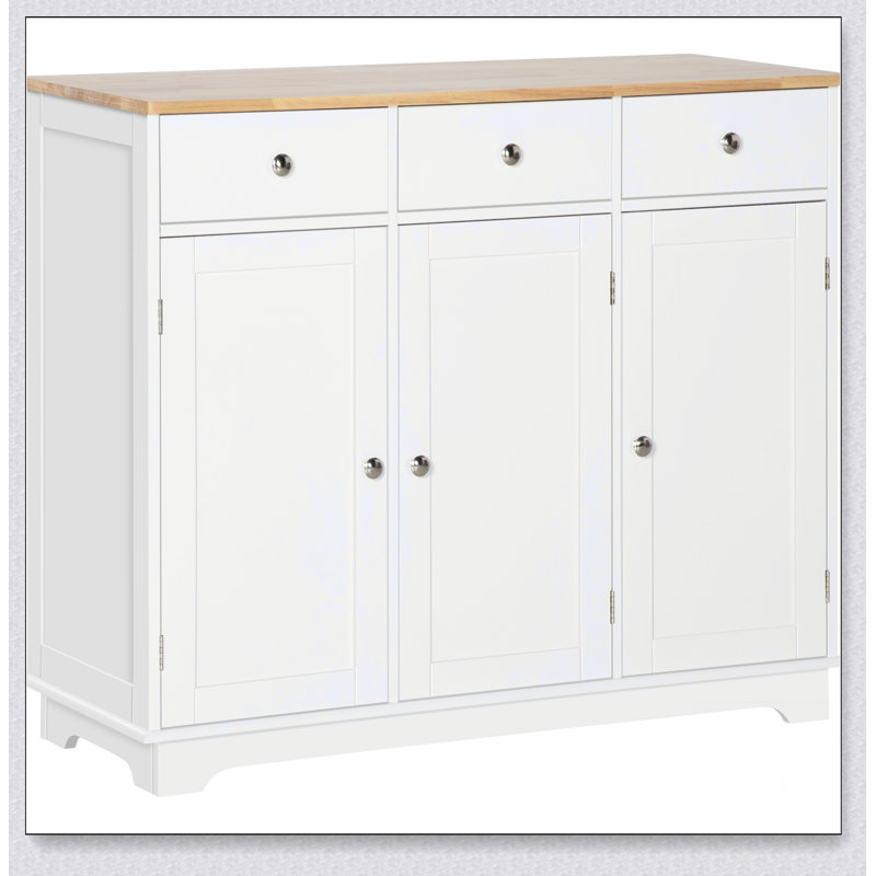 Accent Cabinet with Drawer, White