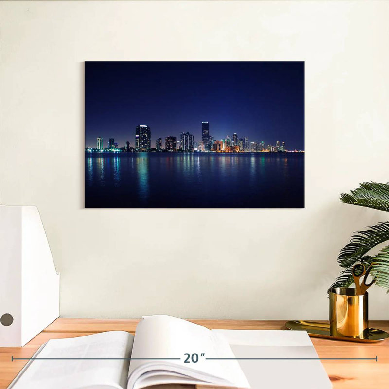 Nuit à l'horizon de Sirci à Miami, H 8 po x l 12 po