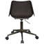 Chaise de bureau à domicile en tissu d'ameublement brun, fonction réglable, siège ergonomique et mouvement en douceur, dimensions 30 po x 18 po x 20,94 po avec rembourrage confortable, glissade courbée élégante de 18 po de largeur