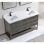 72" Double Vanity With Golden Brush Stainless Steel Frame And Tricorn Black Finish With 2' Thick Black Natual Stone Top-847853348-847853346-867103532