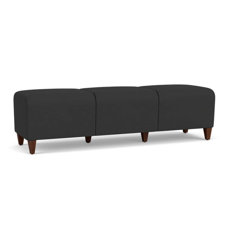 Banc de réception 3 places Siena, Noyer, Graphite portes ouvertes