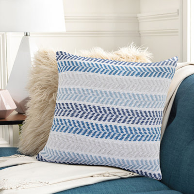 Hand-Woven Chevron Cotton Throw Pillow