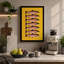 Six Fish Pattern Modern - Wrapped Canvas-447613900-447613893