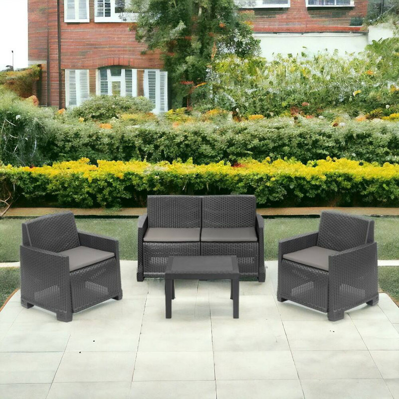 Alvada Rectangular 2 - Person 66cm L Outdoor, Black