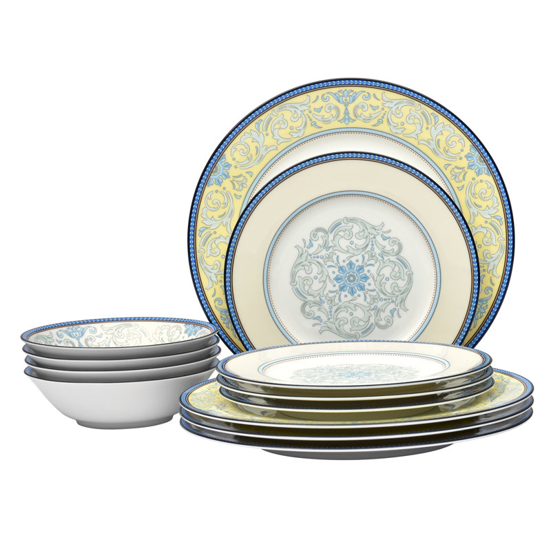 Noritake Menorca Palace 12-Piece Dinnerware Set, Service for 4