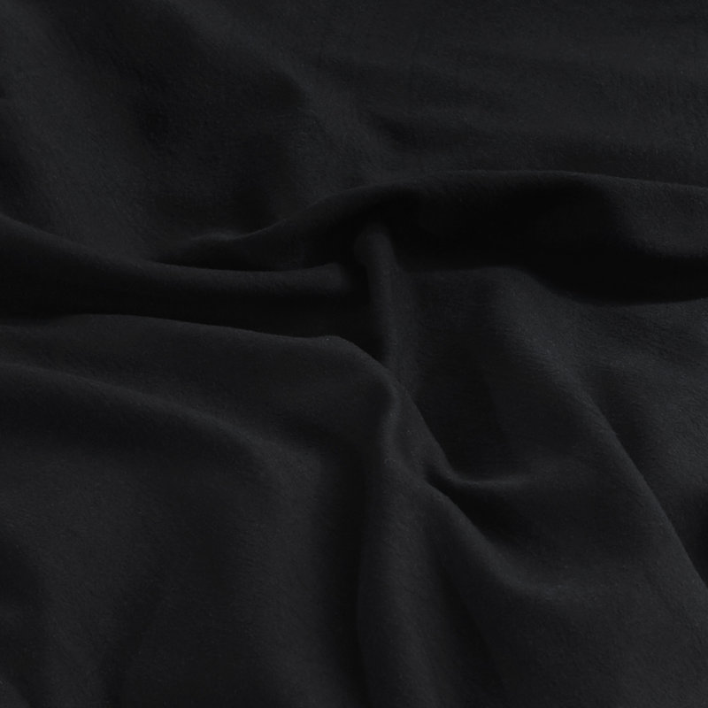 Black Reversible Microfiber Full/Queen Duvet Set