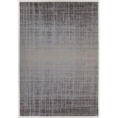 Tapis brun/gris handwoven à tissage plat Schrimsher