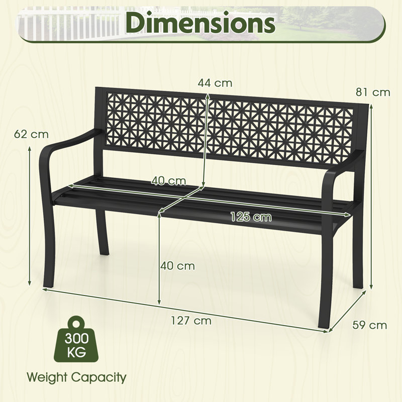 Metal Outdoor Bench