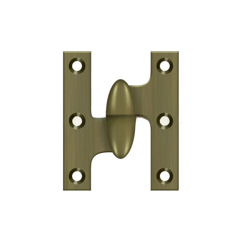 Hinge, Antique Brass, Left Hand