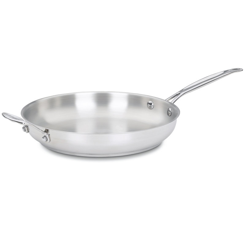 Cuisinart Chef's Classic Aluminum/Stainless Steel Skillet 12 in. Silver