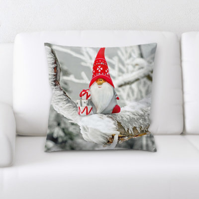 Santa Claus Square Microsuede Pillow Cover & Insert