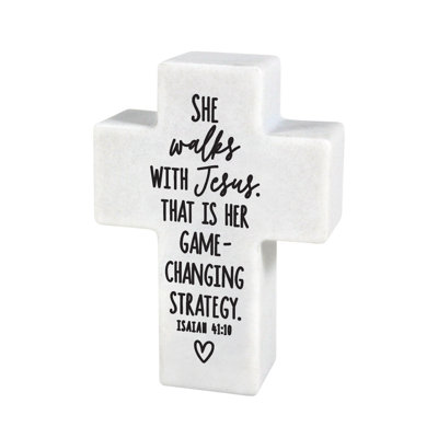 Mini Inspire Cross She Walks With Jesus
