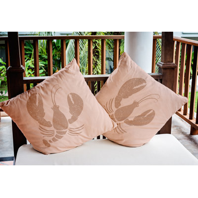 Housse de coussin et insert Lobster Coastal