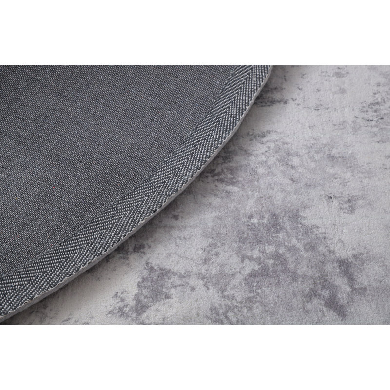 Tapis gris, Rond 5 pi