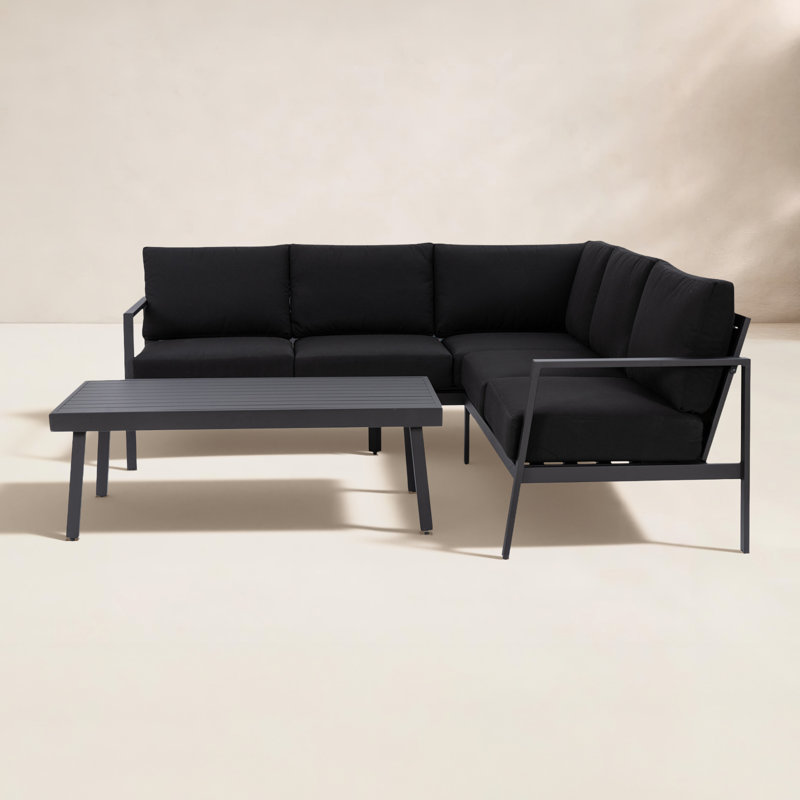 Armando Holland 5-Person Outdoor Aluminum Seating Group with Sunbrella Cushions