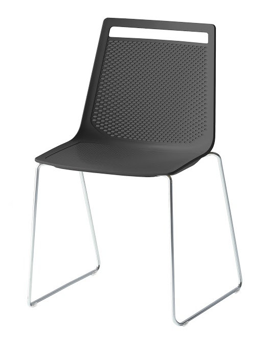 Chaise d'invité Akami, Noir