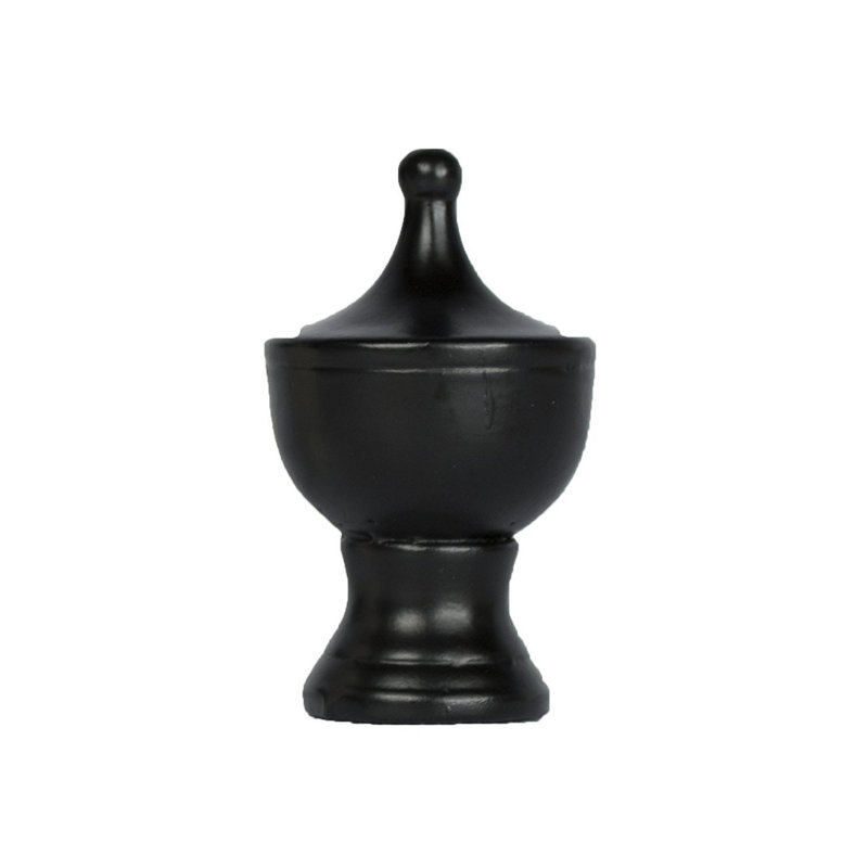 Urn Lamp Finial, Distressed Black