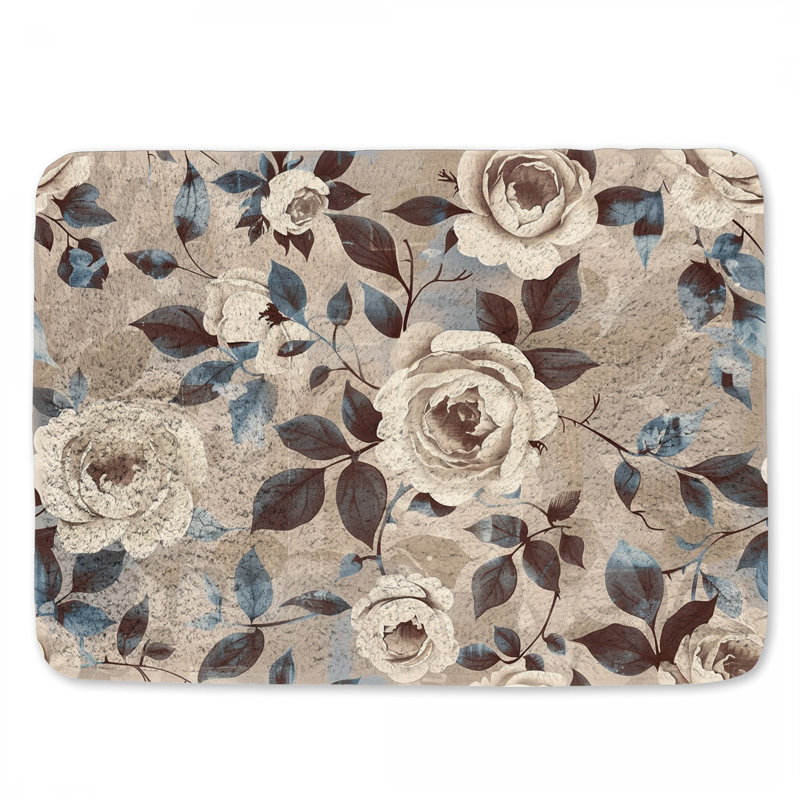 Thommy Microfiber / Microsuede Non-Slip Bath Mat, 17"W x 24"L
