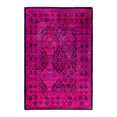 Ivyona One-of-a-Kind 4' 1" X 6' 1" Hand Knotted Area Rug