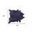 5' X 7' Navy Blue Cowhide Area Rug